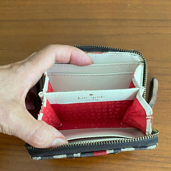 Kate Spade Black and Red Patterned Wallet - Picture 3 of 7